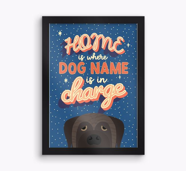 Home Is Where: Personalised {breedFullName} Framed Print